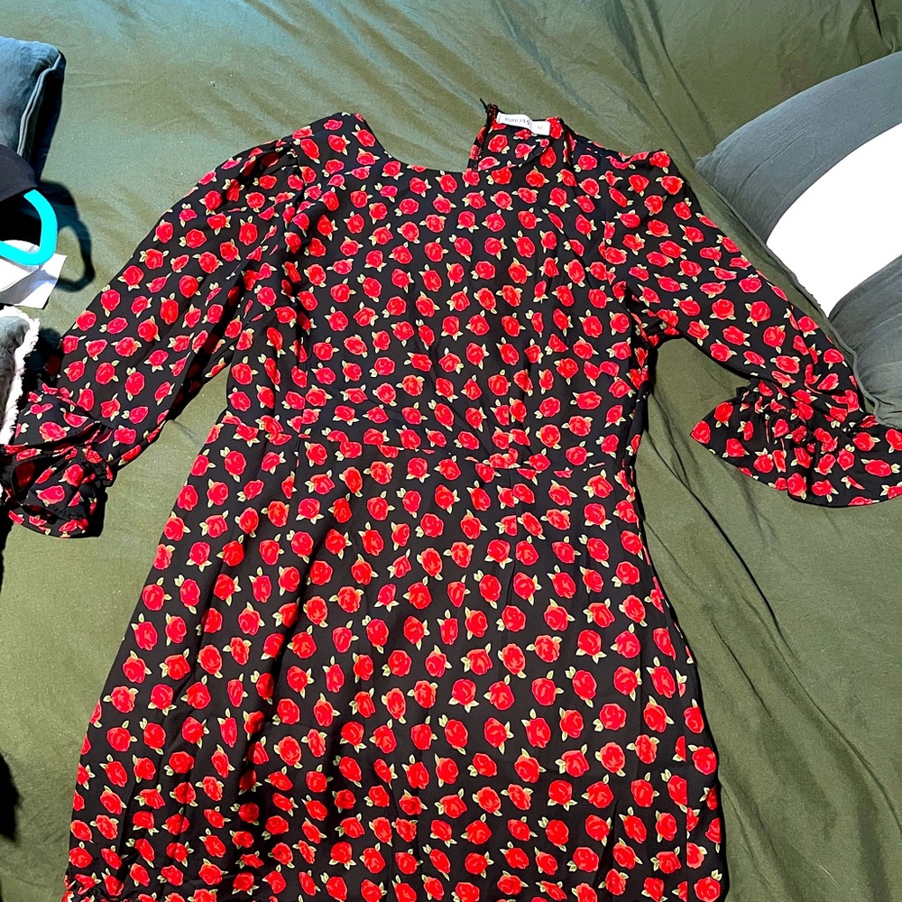 Rose pattern dress